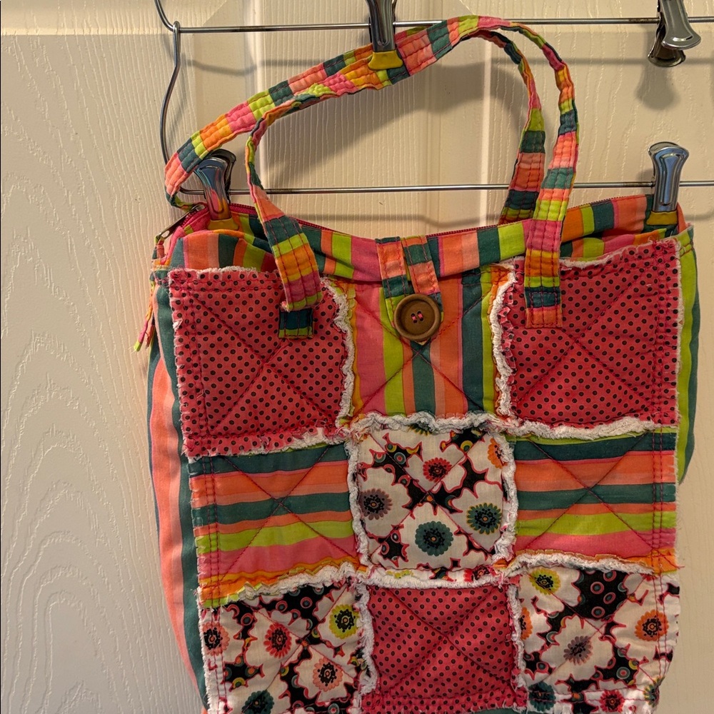 Colorful Patchwork Tote Bag